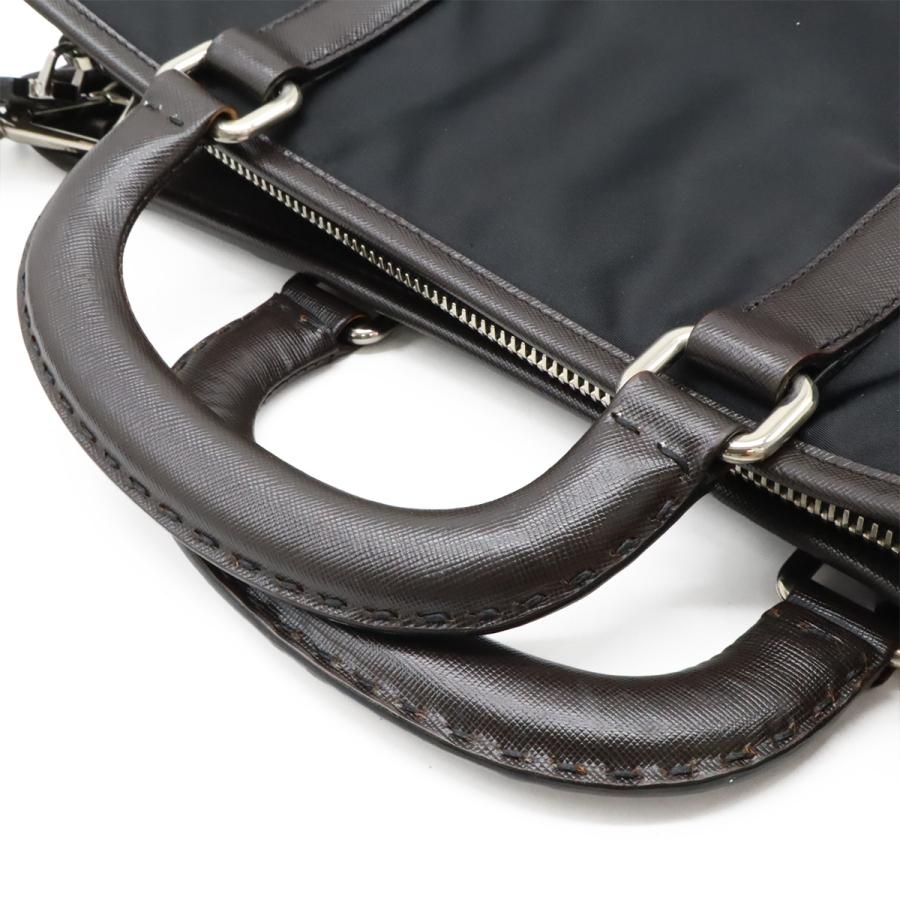 PRADA プラダ ロゴ トラベルバッグ ショルダーバッグ 2WAY ボストンバッグ 旅行カバン ナイロン ジャガード NERO ブラック 黒 シルバー金具 VA0862 | PRADA | 03