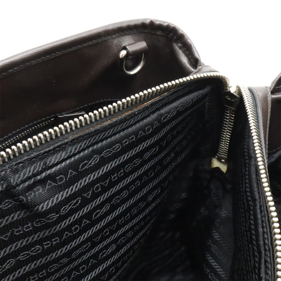 PRADA プラダ ロゴ トラベルバッグ ショルダーバッグ 2WAY ボストンバッグ 旅行カバン ナイロン ジャガード NERO ブラック 黒 シルバー金具 VA0862 | PRADA | 06