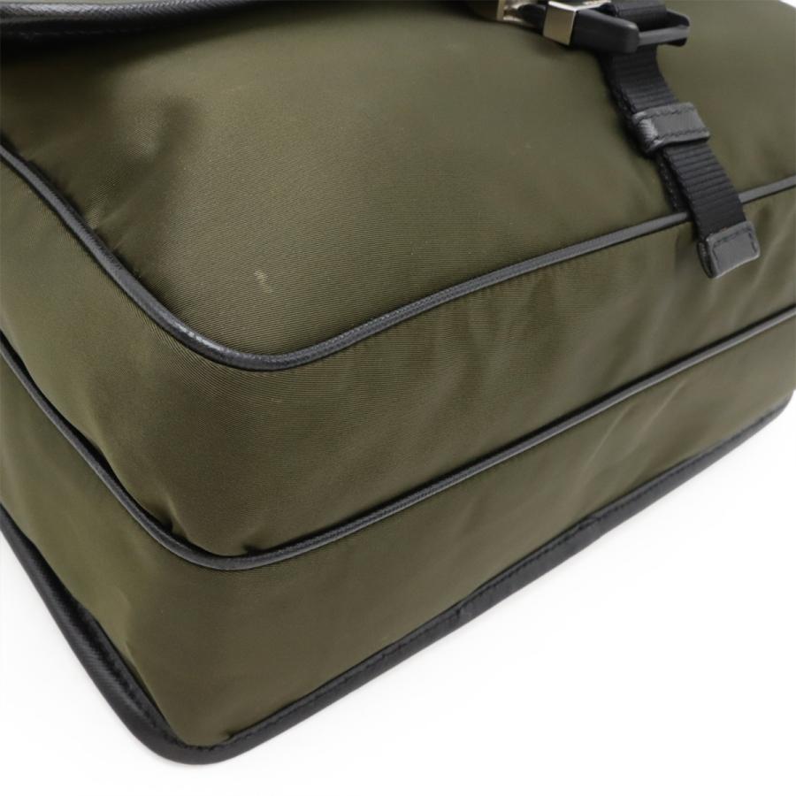 PRADA プラダ  ナイロン ショルダーバッグ メッセンジャーバッグ 斜め掛け カーキ 緑 シルバー金具 2VD166 | PRADA | 02