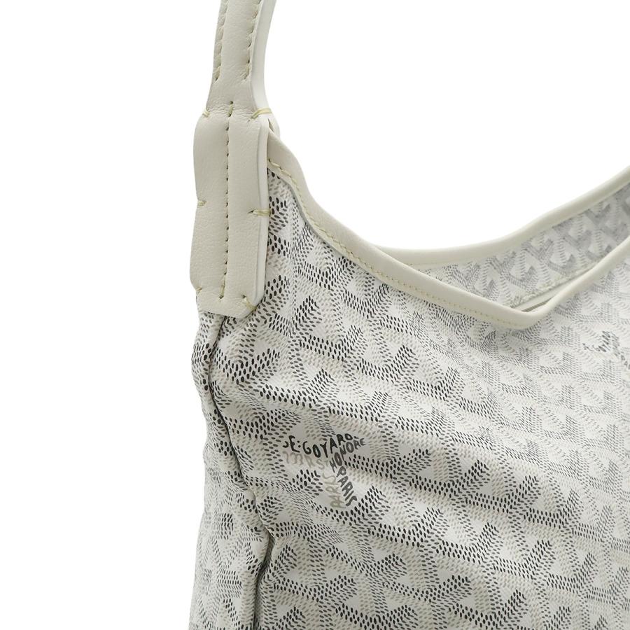 GOYARD ゴヤール ボエム ホーボーバッグ ショルダーバッグ ワンショルダー コーティングキャンバス レザー ホワイト 白 グレー ポーチ欠品 GOYARD（ゴヤール） ボエム ホーボーバッグ ショルダーバッグ ワン