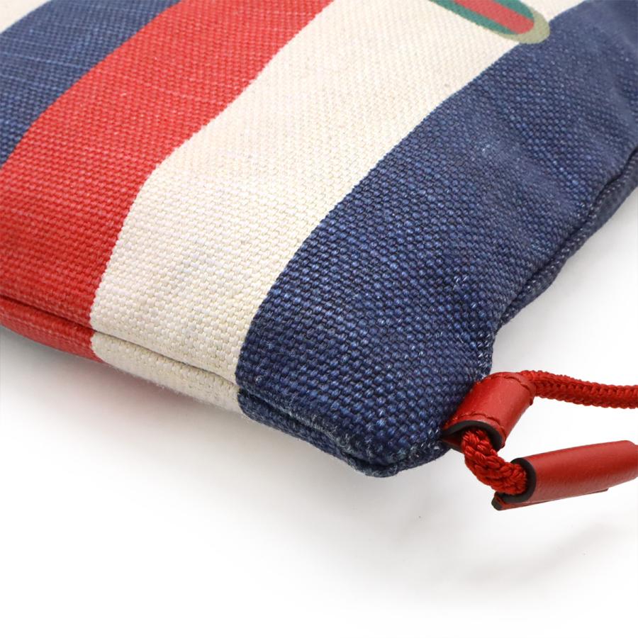 GUCCI グッチ グッチプリント トリコロール ドローストリング バックパック リュックサック 巾着 キャンバス レザー レッド 赤 ブルー 青 | GUCCI | 02