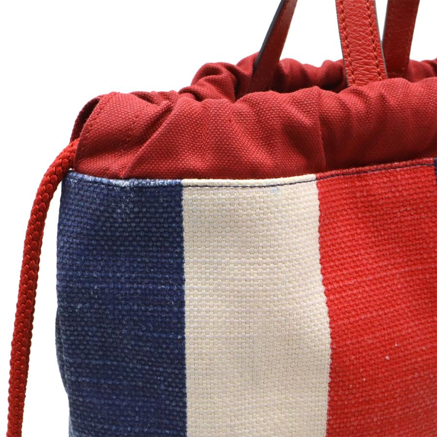 GUCCI グッチ グッチプリント トリコロール ドローストリング バックパック リュックサック 巾着 キャンバス レザー レッド 赤 ブルー 青 | GUCCI | 05