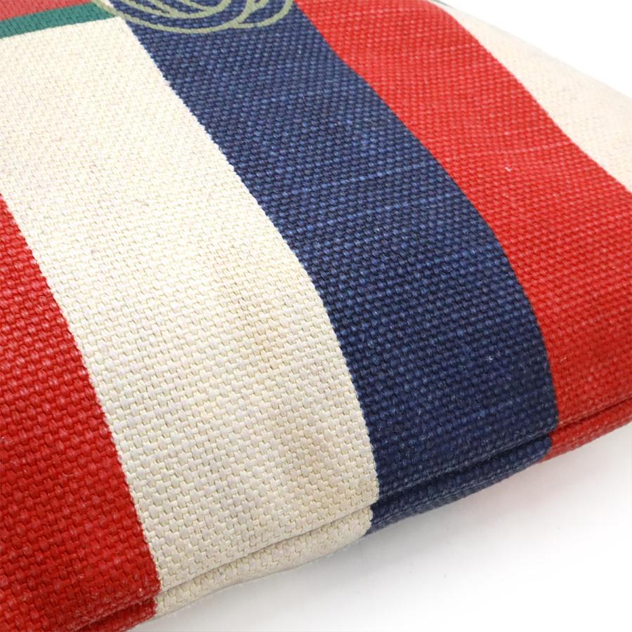 GUCCI グッチ グッチプリント トリコロール ドローストリング バックパック リュックサック 巾着 キャンバス レザー レッド 赤 ブルー 青 | GUCCI | 08