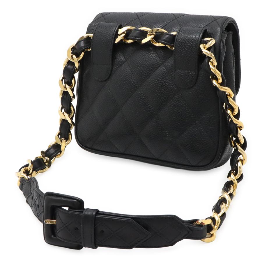 CHANEL シャネル マトラッセ ベルトバッグ ボディバッグ ウエストポーチ キャビアスキン レザー ブラック 黒 ♯80 ゴールド金具 | CHANEL | 01