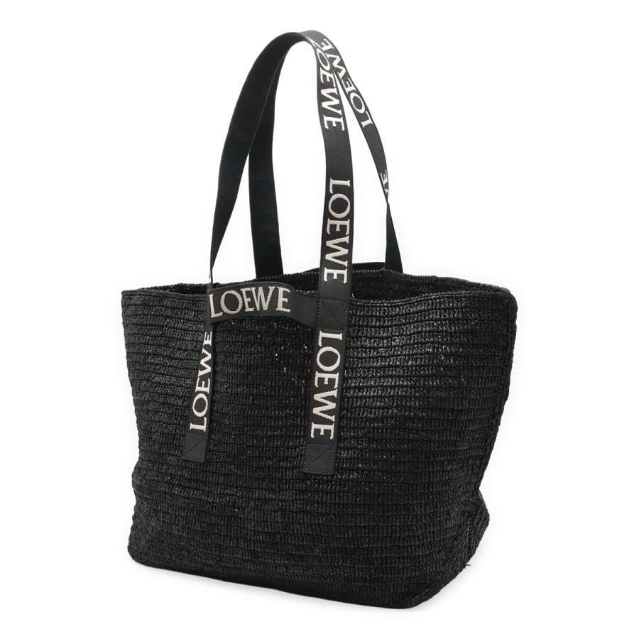 LOEWE ロエベ FOLD SHOPPER フォールドショッパー ショルダーバッグ かごバッグ カゴバッグ ラフィア ブラック 黒 B507X23X10 | LOEWE | 01