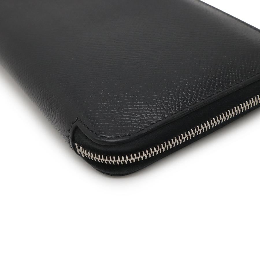 HERMES エルメス アザップロング クラシック ラウンドファスナー 長財布 ヴォーエプソン レザー ブラック 黒 シルバー金具 □O刻印 | HERMES | 02