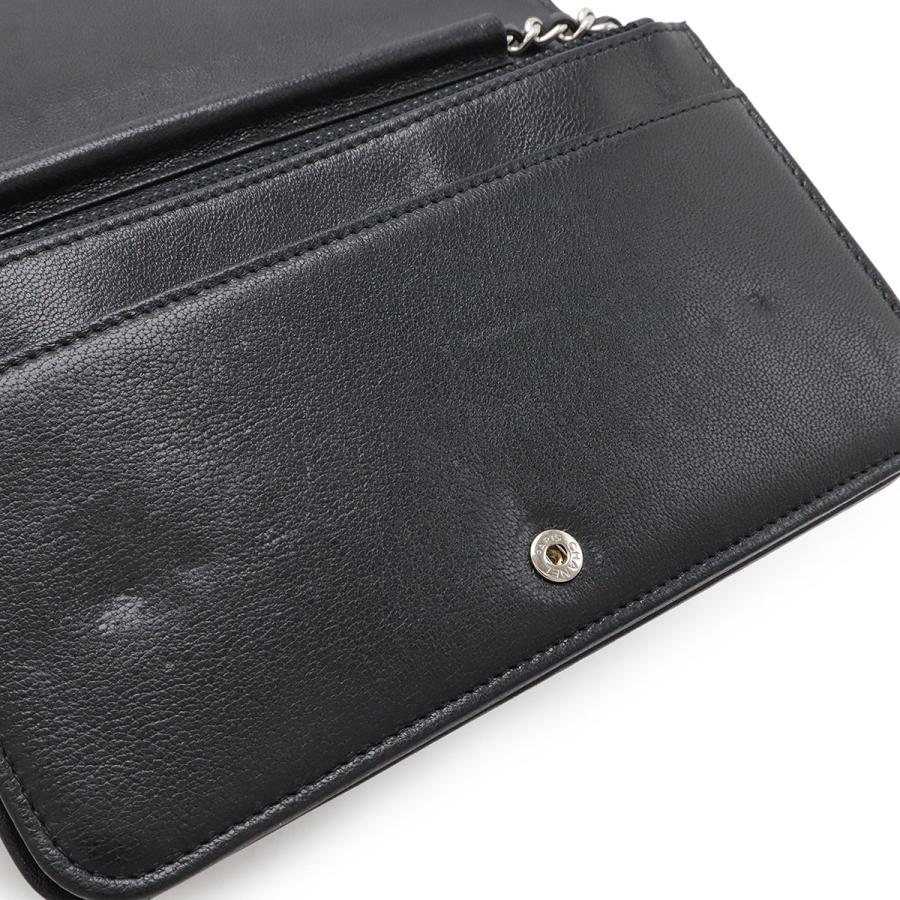 CHANEL シャネル マドモアゼル ヴィンテージ マトラッセ チェーンウォレット ショルダーバッグ ポシェット レザー ブラック シルバー金具 | CHANEL | 07