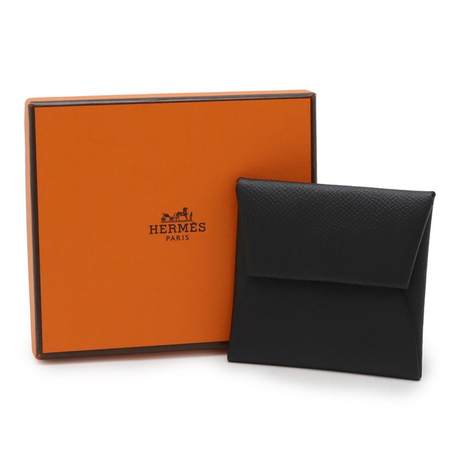 HERMES エルメス バスティア コインケース 小銭入れ コインパース ヴォーエプソン レザー ブラックグレー系 シルバー金具 Y刻印 | HERMES | 05