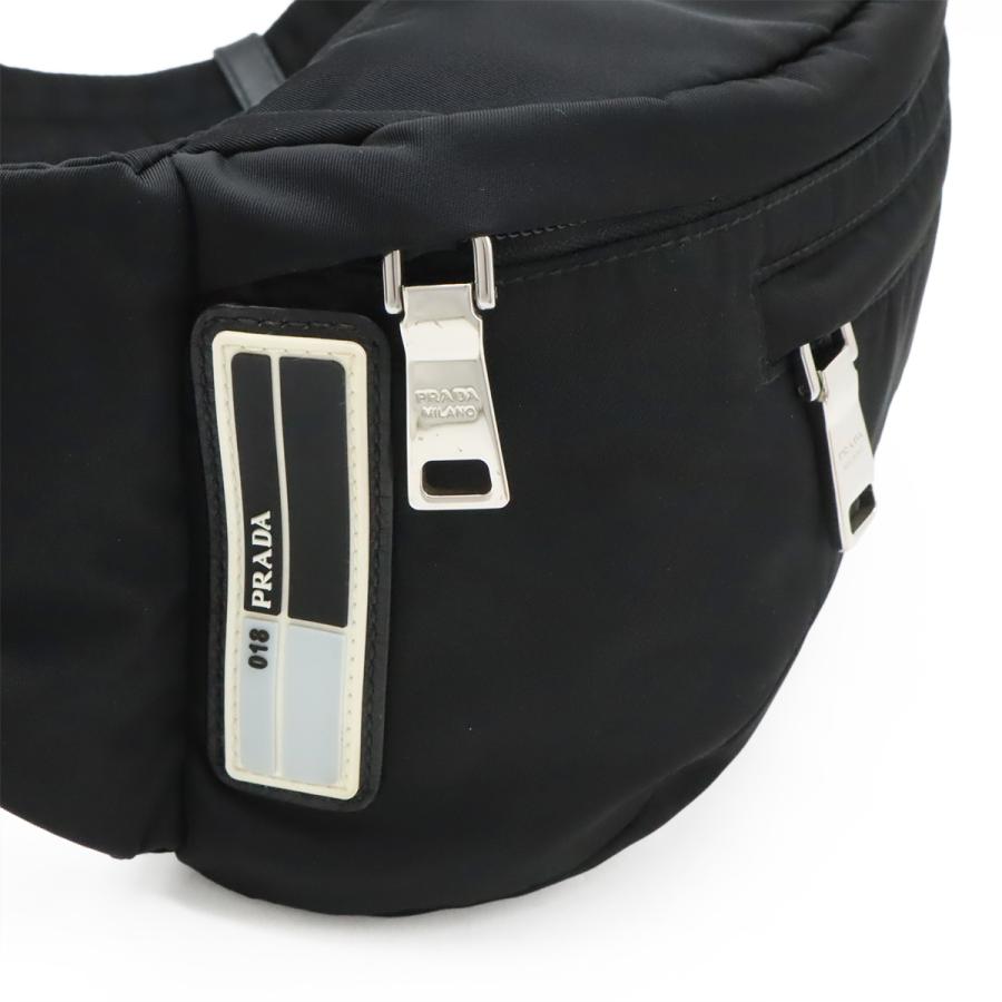 PRADA プラダ ウエストバッグ ウエストポーチ ボディバッグ ヒップバッグ ナイロン NERO ブラック 黒 シルバー金具　2VL008 | PRADA | 05