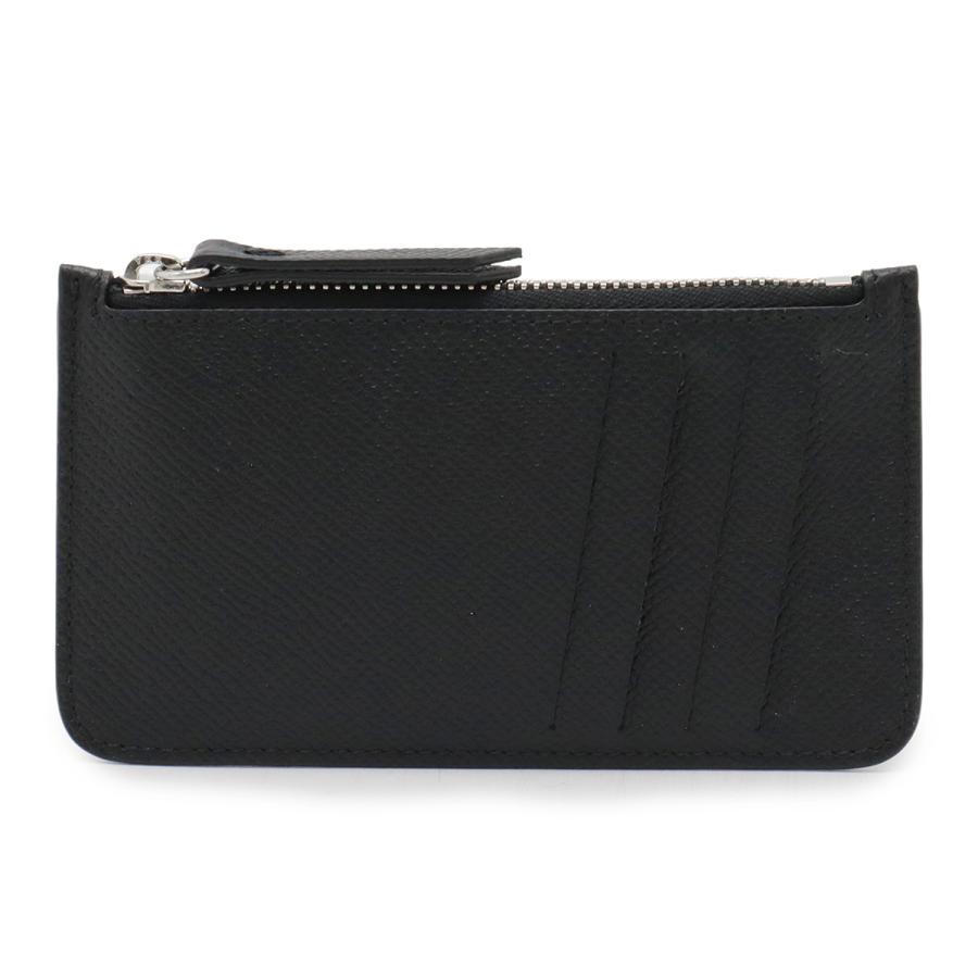 Maison Margiela メゾン マルジェラ ケース 小銭入れ カードケース フラグメントケース レザー ブラック 黒 シルバー金具 SA1VX0008 Maison Margiela メゾン マルジェラ コインケース 小銭入れ カード