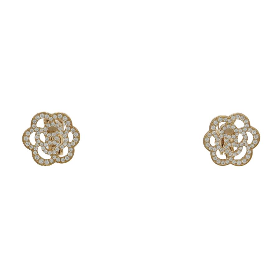 CHANEL シャネル カメリア 2Pダイヤ シングルピアス K18PG ピンクゴールド 片耳 CHANEL（シャネル） カメリア ピアス K18PG Au750PG ピンクゴールド