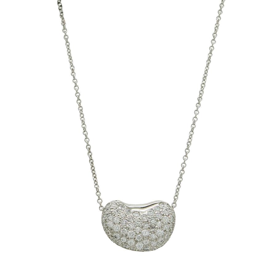 TIFFANY&Co. ティファニー エルサ ペレッティ ビーン デザイン ペンダント パヴェダイヤ Pt950 プラチナ ダイヤモンド | TIFFANY&Co.