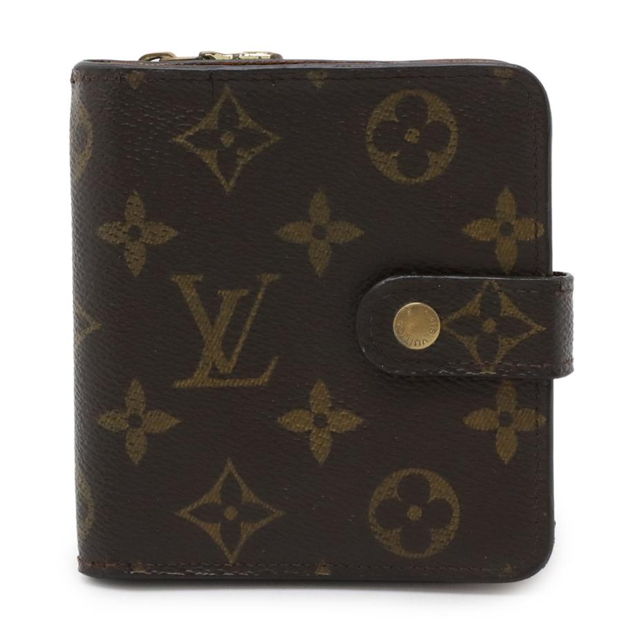 LOUIS VUITTON ルイ ヴィトン モノグラム コンパクトジップ コの字型 2つ折ファスナー財布 二つ折り財布 ベタなし M61667 | LOUIS VUITTON