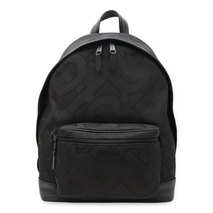 美品　BURBERRY LONDON ナイロン×レザー　バックパック　黒 BURBERRY（バーバリー） TBロゴ リュックサック バックパック ナイロン