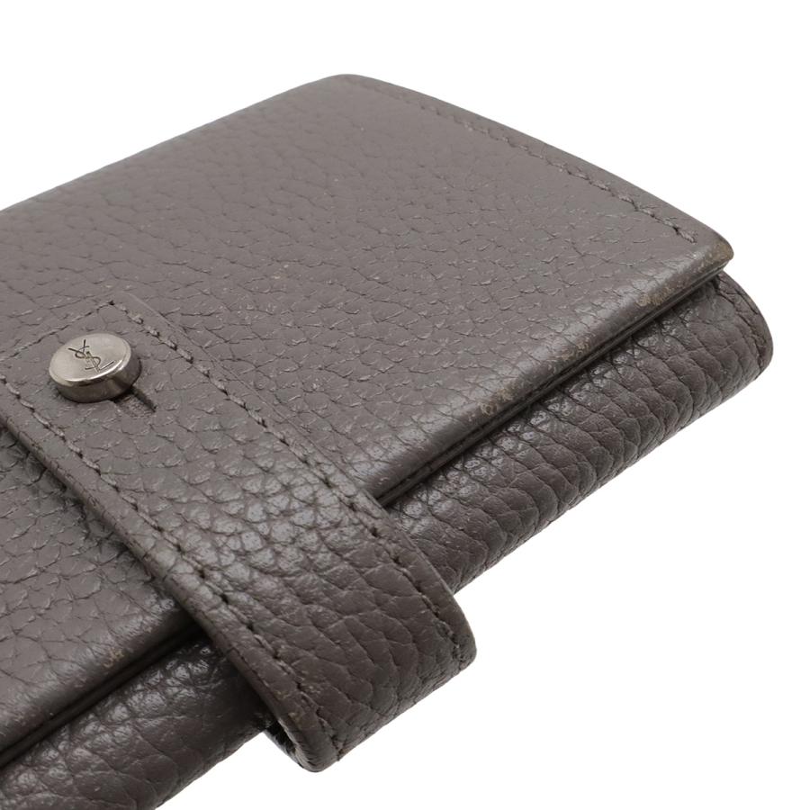 SAINT LAURENT PARIS サン ローラン パリ YSL イブサンローラン サックドジュール キーケース 6連 レザー グレー シルバー金具 505042 |  | 03