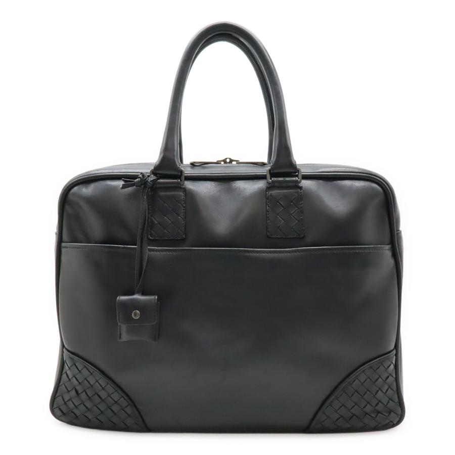 【良品】BOTTEGA VENETA ビジネスバッグ イントレチャート ブラック BOTTEGA VENETA（ボッテガ・ヴェネタ） イントレチャート ビジネス