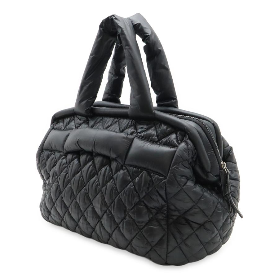 CHANEL シャネル コココクーン ココマーク ハンドバッグ ミニボストンバッグ キルティング ナイロン レザー ブラック 黒 A47205 | CHANEL | 01