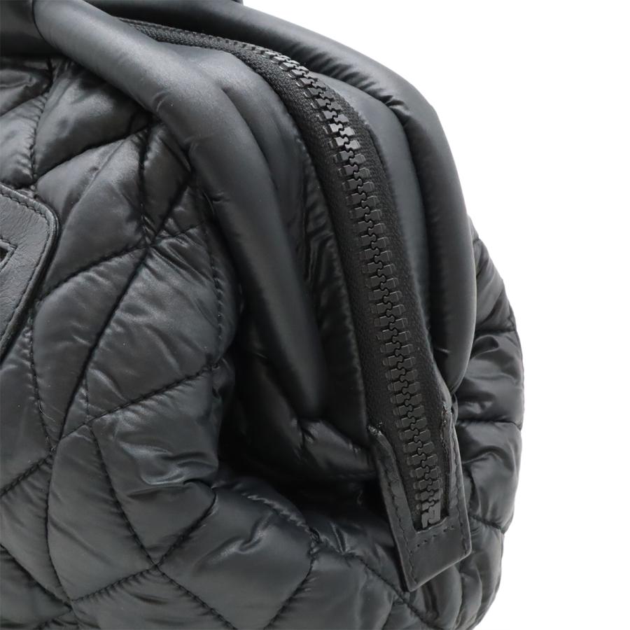 CHANEL シャネル コココクーン ココマーク ハンドバッグ ミニボストンバッグ キルティング ナイロン レザー ブラック 黒 A47205 | CHANEL | 07
