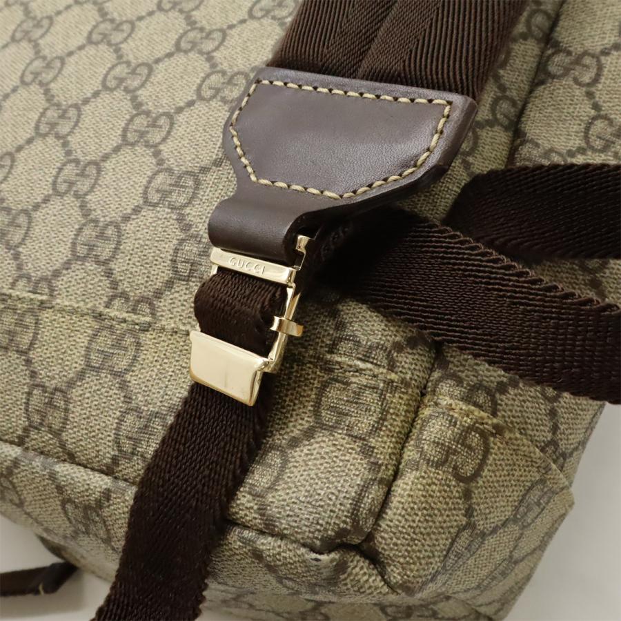GUCCI グッチ GGスプリーム リュックサック バックパック デイパック PVC レザー カーキベージュ ダークブラウン 茶 246103 | GUCCI | 04