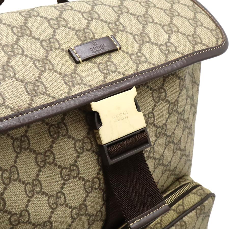 GUCCI グッチ GGスプリーム リュックサック バックパック デイパック PVC レザー カーキベージュ ダークブラウン 茶 246103 | GUCCI | 07