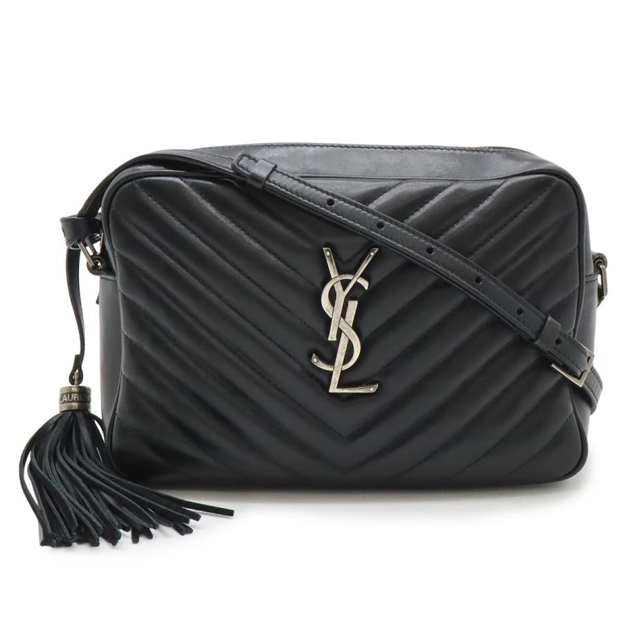SAINT LAURENT PARIS サン ローラン パリ イブサンローラン YSL ショルダーバッグ 斜め掛け Vステッチ キルティング レザー 黒 612544 SAINT LAURENT PARIS サン ローラン パリ イブサンローラン YSL