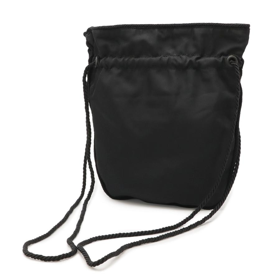 PRADA プラダ ビーズロゴ 巾着バッグ ショルダーバッグ セミショルダー 肩掛け ナイロン NERO 黒 ブラック | PRADA | 01