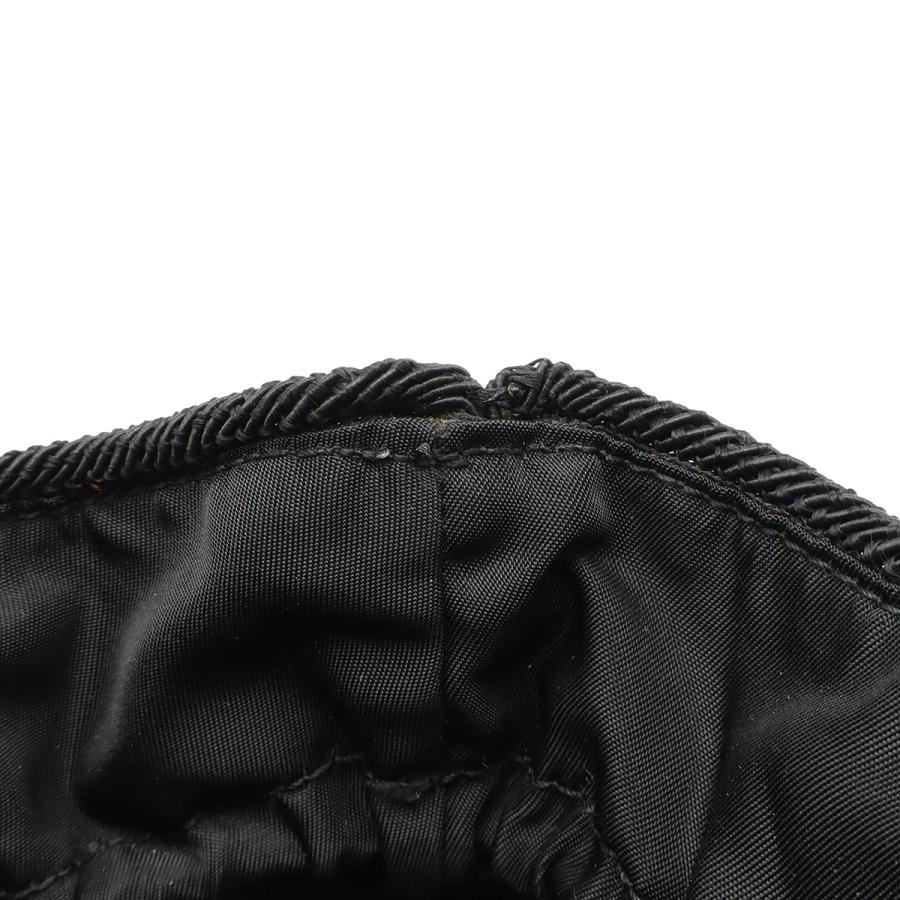 PRADA プラダ ビーズロゴ 巾着バッグ ショルダーバッグ セミショルダー 肩掛け ナイロン NERO 黒 ブラック | PRADA | 06