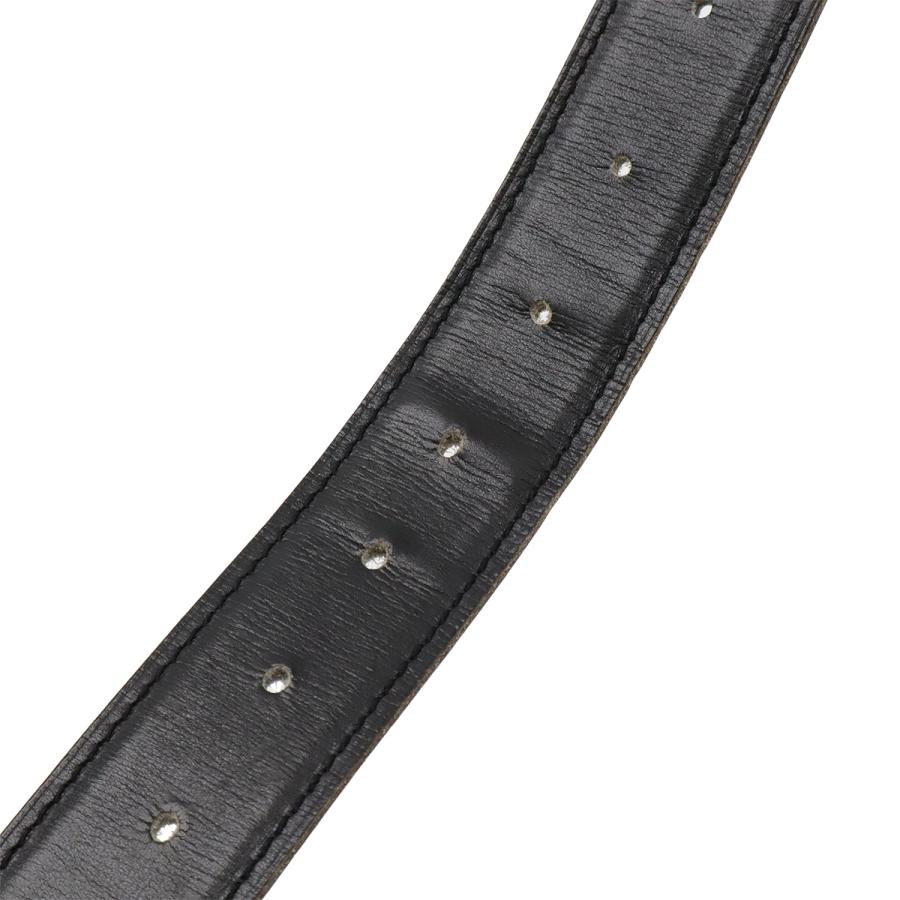 HERMES エルメス マルトレ Hベルト リバーシブル レザー ブラック 黒 ブルージーン シルバー金具 #100 □F刻印 | HERMES | 04