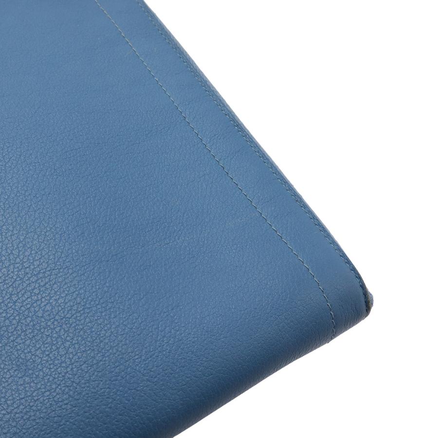 HERMES エルメス ジップ タブレット セカンドバッグ クラッチバッグ ビジネスバッグ L字ファスナー エバーカラー レザー ブルー 青 D刻印 | HERMES | 03