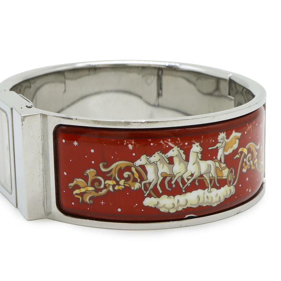 HERMES エルメス ロケ シルバー文字盤 バングル GP 七宝焼き レディース QZ クォーツ 腕時計 LO1.210 | HERMES | 04