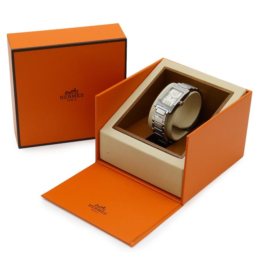 HERMES エルメス タンデム シルバー文字盤 SS レディース QZ クォーツ 腕時計 TA1.210 | HERMES | 08