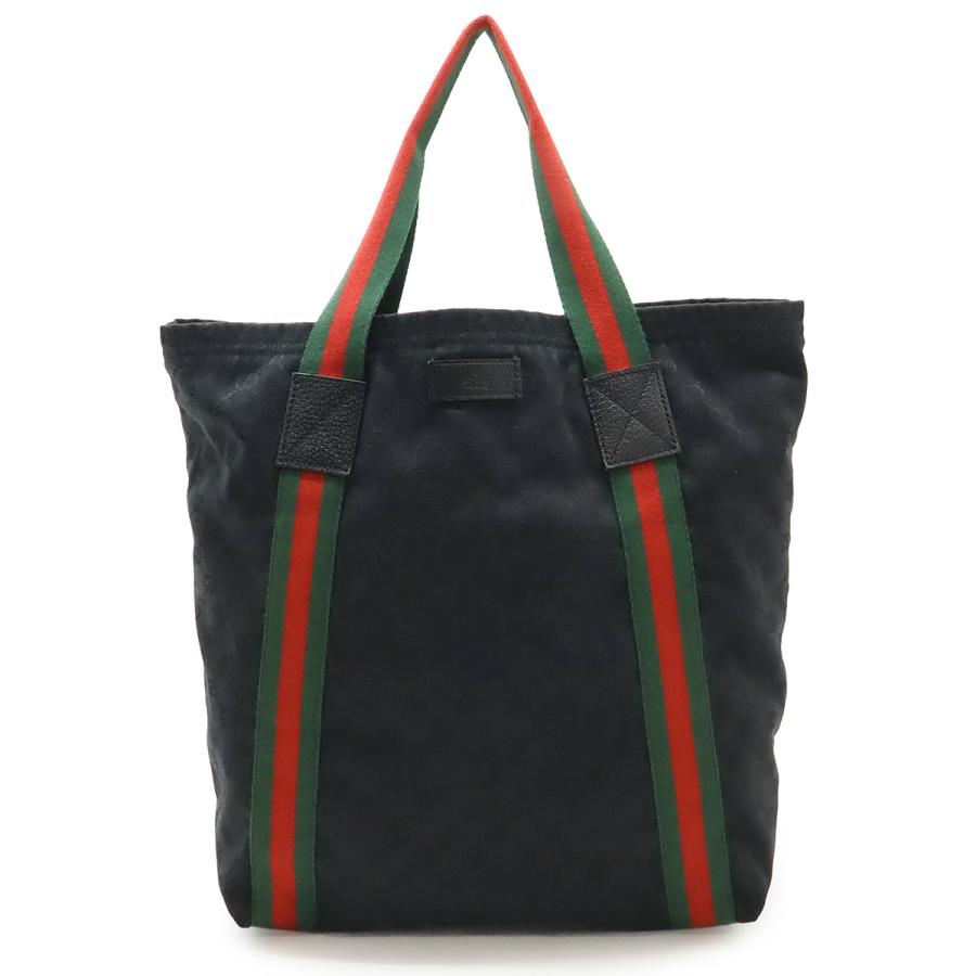 GUCCI グッチ GGキャンバス シェリーライン トートバッグ ショルダーバッグ 肩掛け レザー ブラック 黒 グリーン 緑 レッド 赤 189669 | GUCCI