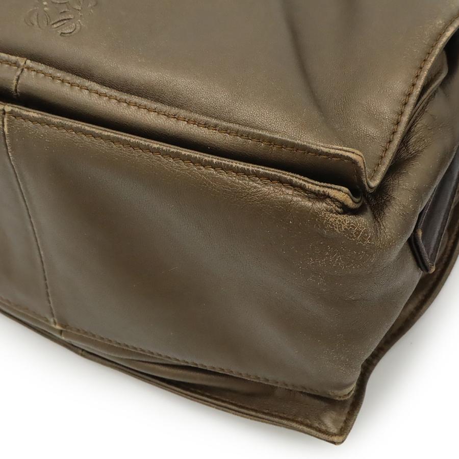 LOEWE ロエベ フラメンコ22 ショルダーバッグ ポシェット 斜め掛け 2WAY 巾着型 フリンジ タッセル ナッパレザー メタリック カーキブロンズ系 | LOEWE | 02