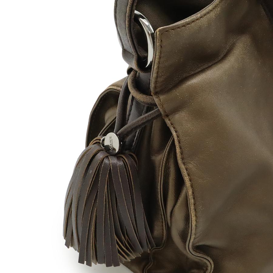 LOEWE ロエベ フラメンコ22 ショルダーバッグ ポシェット 斜め掛け 2WAY 巾着型 フリンジ タッセル ナッパレザー メタリック | LOEWE | 06