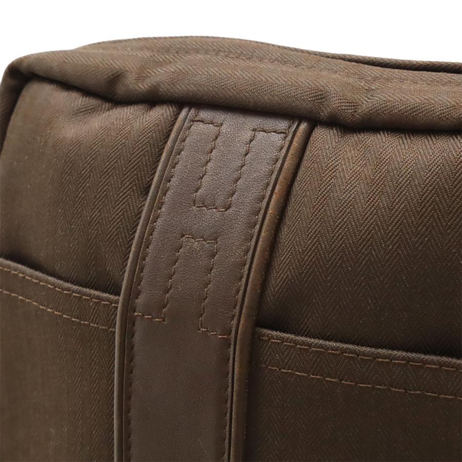 HERMES エルメス アカプルコ バンドリエールPM ショルダーバッグ ポシェット 斜め掛け トワルシェブロン レザー ダークブラウン 茶 | HERMES | 07