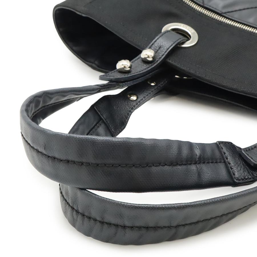 CHANEL シャネル パリビアリッツ トートGM トートバッグ ショルダーバッグ コーティングキャンバス ブラック シルバー金具 ポーチ付き A34210 | CHANEL | 03