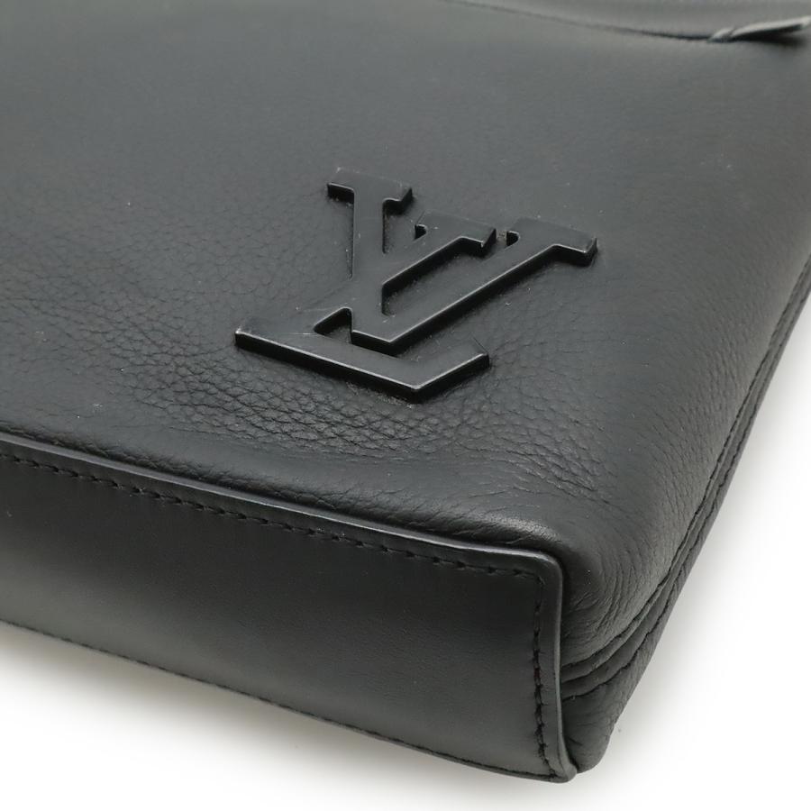 LOUIS VUITTON ルイ ヴィトン LVアエログラム テイクオフ ポーチ セカンドバッグ クラッチバッグ グレインレザー ノワール 黒 ブラック | LOUIS VUITTON | 02