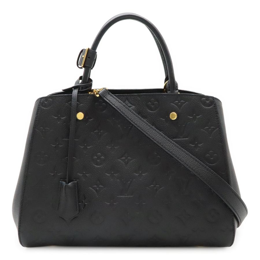 ★【ほぼ未使用】 ルイヴィトン アンプラント モンテーニュMM ハンドバッグ 黒 LOUIS VUITTON ルイ ヴィトン モノグラムアンプラント