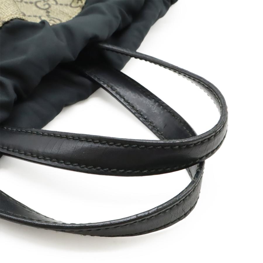 GUCCI グッチ GGスプリーム アングリーキャット LOVED ドローストリング バックパック リュックサック 巾着 PVC ベージュ ダークブラウン | GUCCI | 03