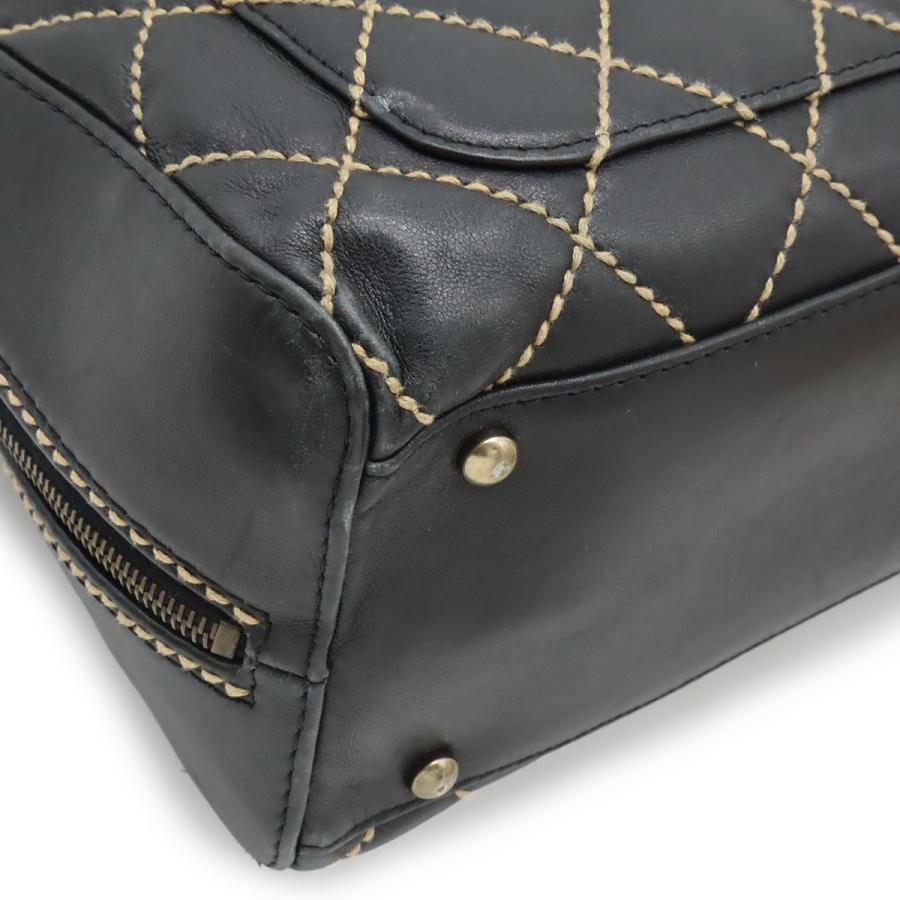 CHANEL ブラック ワイルドステッチ　バッグ CHANEL（シャネル） ワイルドステッチハンドバッグ トートバッグ