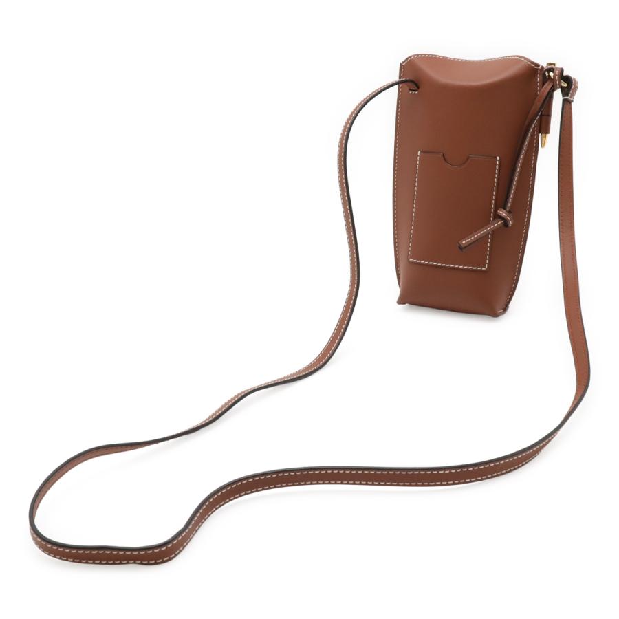 LOEWE ロエベ アナグラム ゲートポケット ショルダーバッグ ショルダーポーチ ポシェット ソフトカーフ レザー ラスト ブラウン | LOEWE | 01