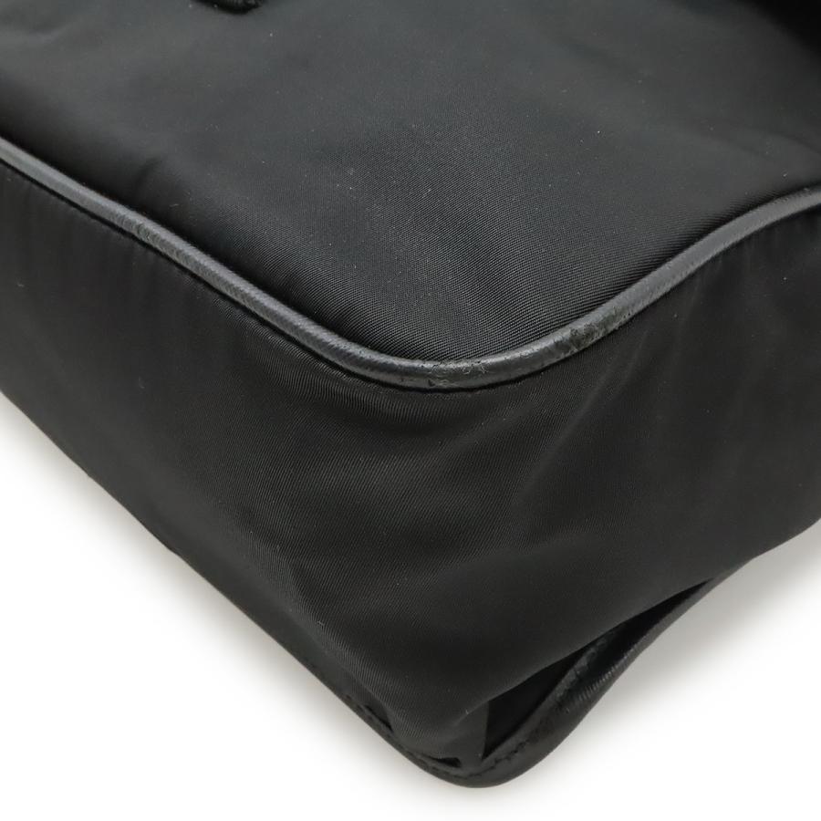 PRADA プラダ ショルダーバッグ メッセンジャーバッグ 斜め掛け ナイロン レザー NERO 黒 ブラック シルバー金具 | PRADA | 02