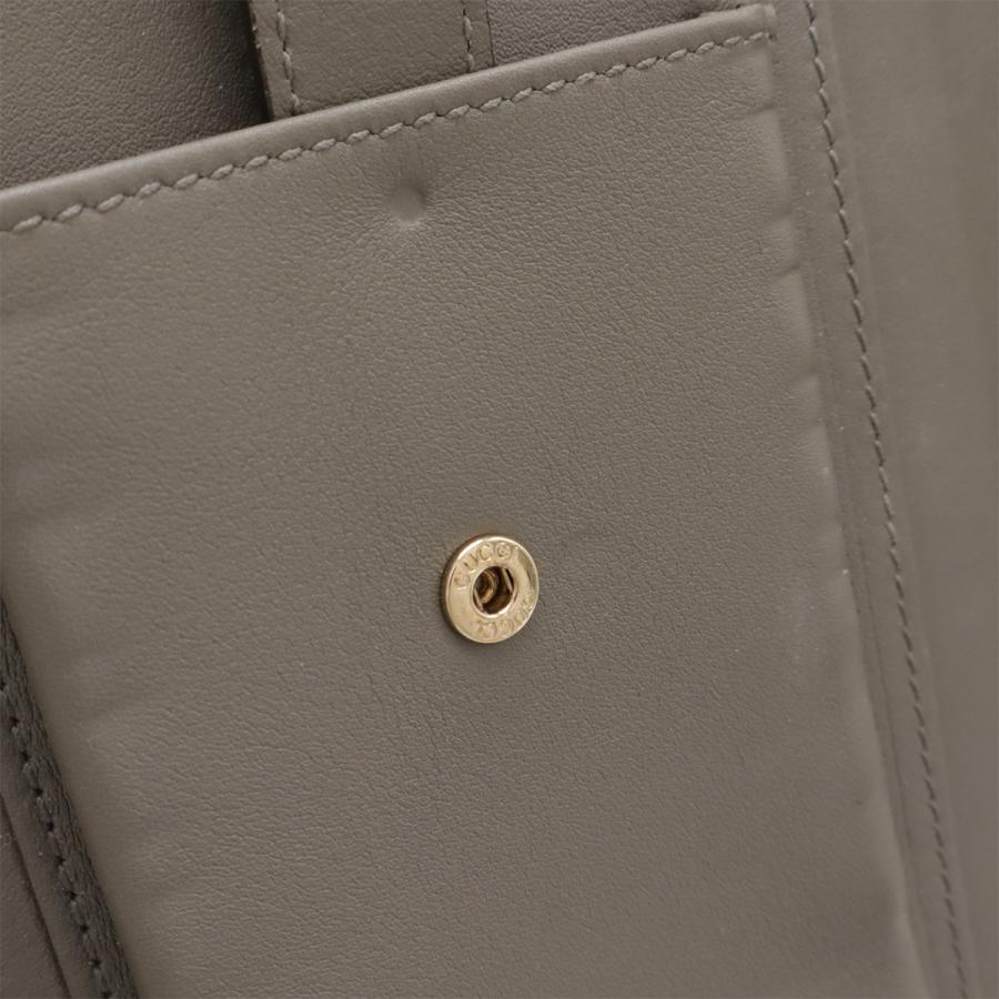 GUCCI グッチ マイクログッチシマ トラベルケース クラッチバッグ オーガナイザー 長財布 レザー グレー ゴールド金具 アウトレット品 | GUCCI | 05