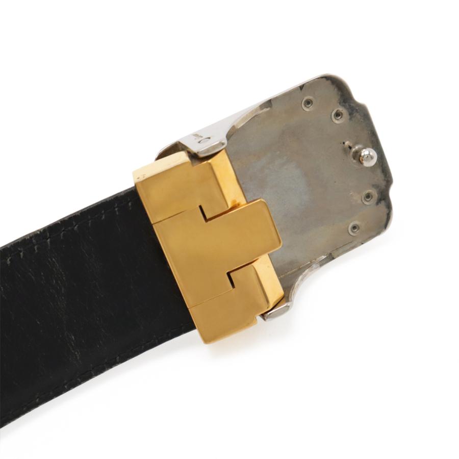 Cartier カルティエ サントス マスト ベルト クロコダイル レザー ブラック 黒 シルバー金具 ゴールド金具 実寸約84cm カット済 | Cartier | 03