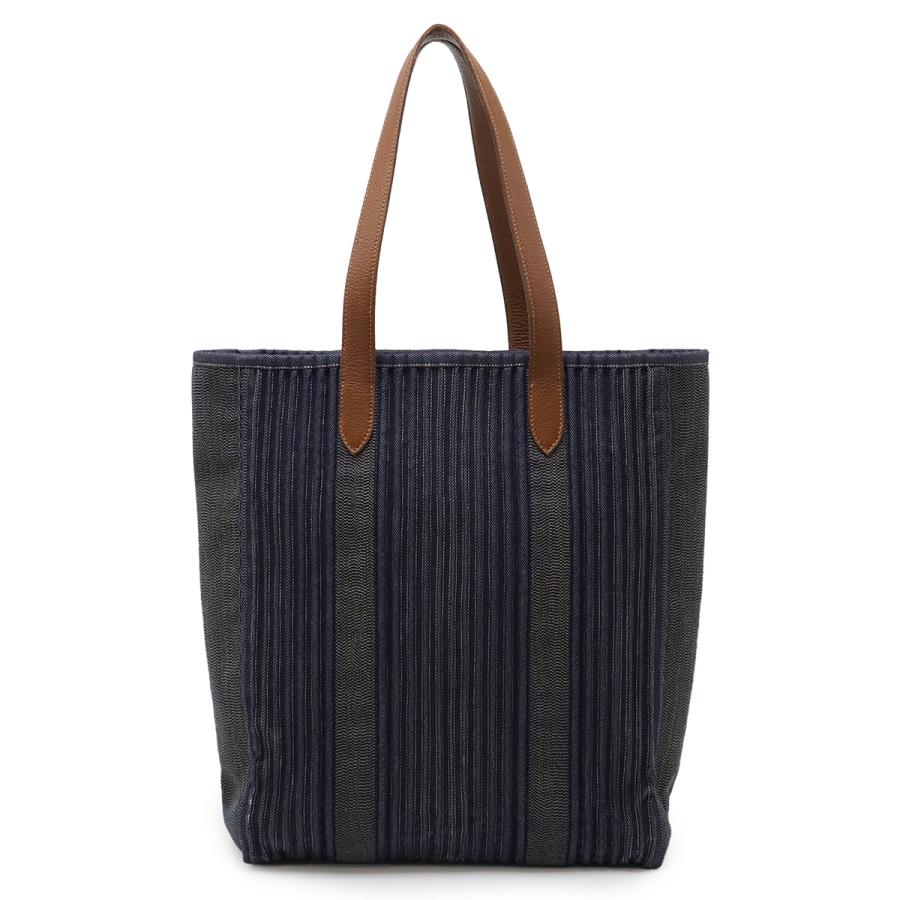 HERMES エルメス カリカット トートバッグ ショルダーバッグ プリーツデニム レザー ネイビー 紺 ブラウン 茶 □L刻印 | HERMES