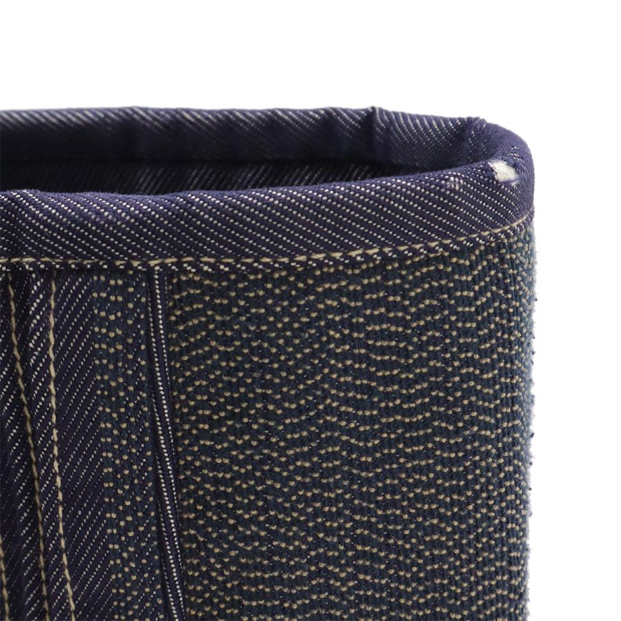 HERMES エルメス カリカット トートバッグ ショルダーバッグ プリーツデニム レザー ネイビー 紺 ブラウン 茶 □L刻印 | HERMES | 03