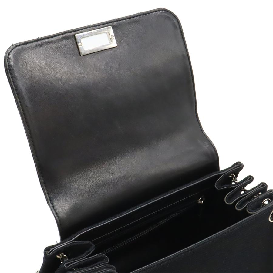 CHANEL シャネル チョコバーポーチ パテントレザー キューブ ブラック 黒 CHANEL（シャネル） 2.55 チョコバー チェーンバッグ ショルダーバッグ