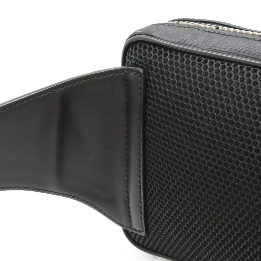 GUCCI グッチ GGスプリーム ウェブライン ウエストバッグ ボディバッグ ベルトバッグ PVC レザー ブラック 黒 ダークグレー シルバー金具 | GUCCI | 05