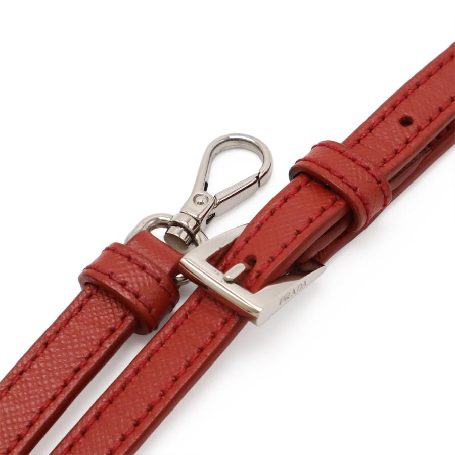 PRADA プラダ トライアングルロゴ ショルダーバッグ ポシェット 2WAY クラッチバッグ キルティング ナイロン レザー レッド 赤 | PRADA | 05