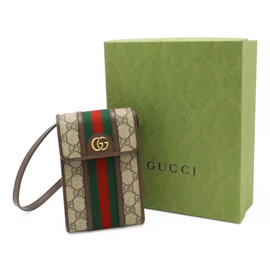 GUCCI グッチ オフィディア GGスプリーム シェリーライン ショルダーバッグ ポシェット ミニバッグ PVC レザー ベージュ モカブラウン | GUCCI | 07